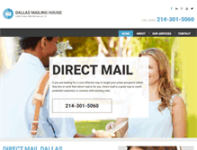 Tablet Screenshot of directmaildallas.com